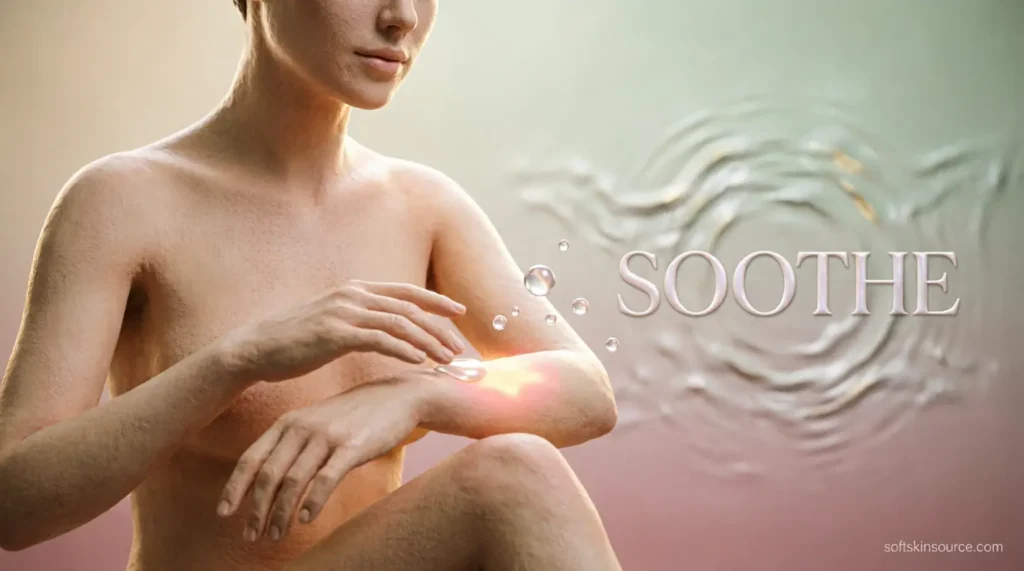 dry sensitive skin and the body — do not forget below the neck