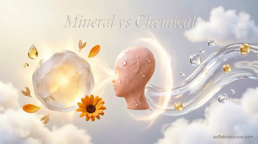 mineral vs chemical sunscreen for dry skin