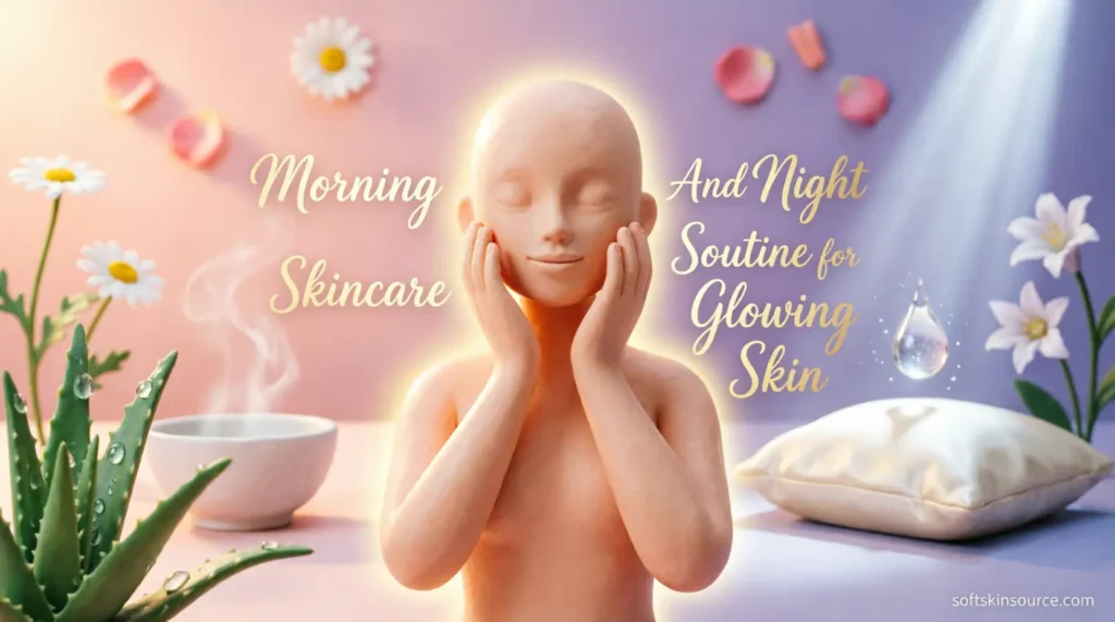 morning and night skincare routine for glowing skin