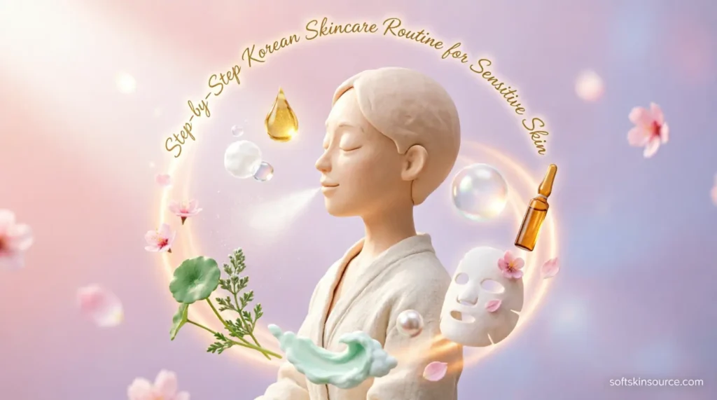 step-by-step korean skincare routine for sensitive skin