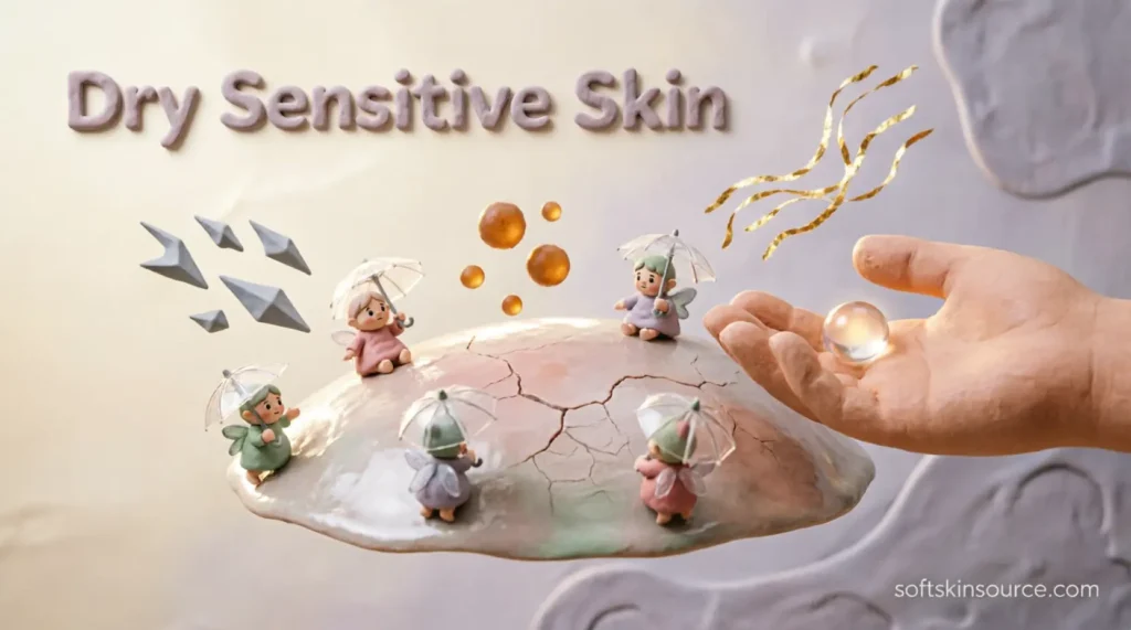 what causes dry sensitive skin